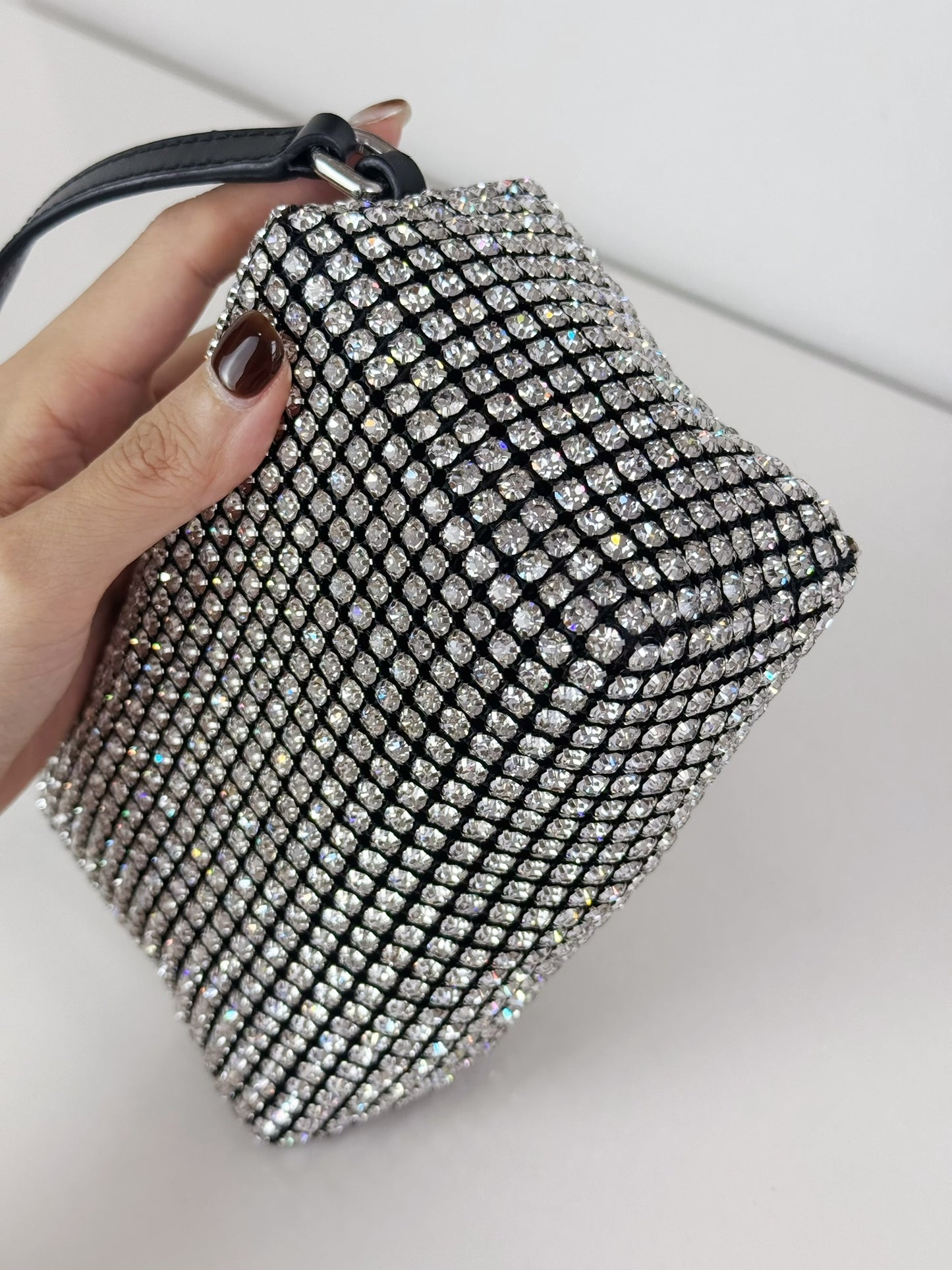 Alexander Wang Mini Wangloc Heiress Rhinestone Shoulder Bag