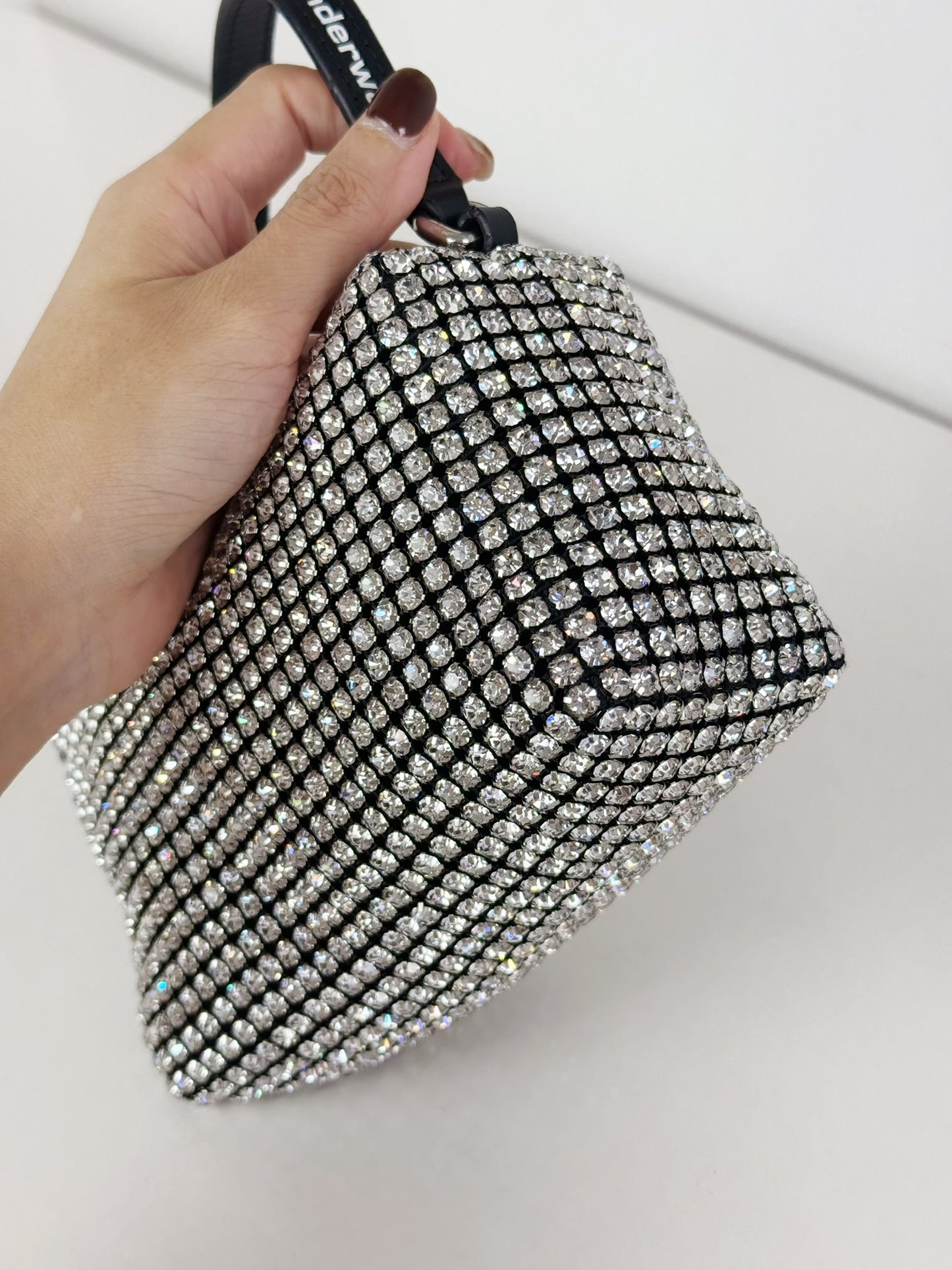 Alexander Wang Mini Wangloc Heiress Rhinestone Shoulder Bag