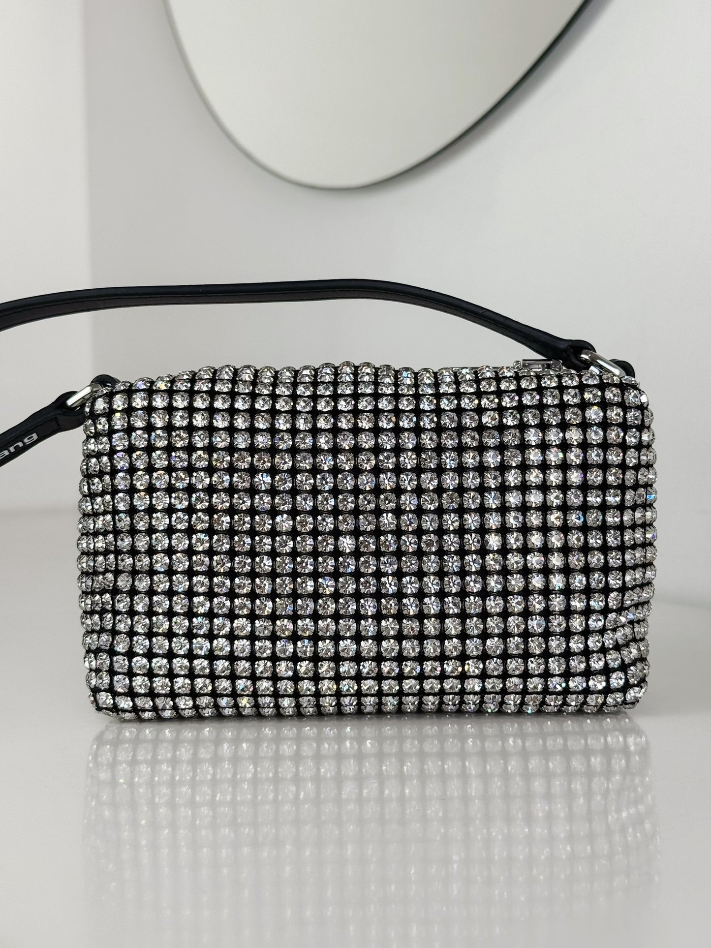 Alexander Wang Mini Wangloc Heiress Rhinestone Shoulder Bag