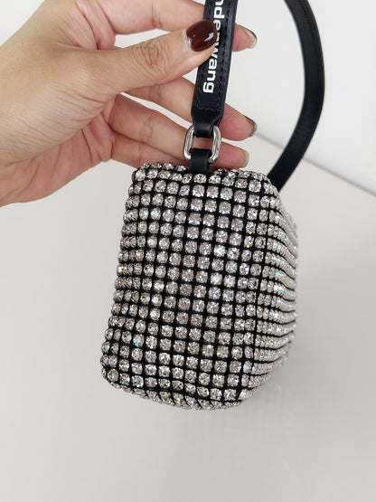 Alexander Wang Mini Wangloc Heiress Rhinestone Shoulder Bag