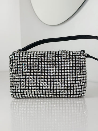 Alexander Wang Mini Wangloc Heiress Rhinestone Shoulder Bag
