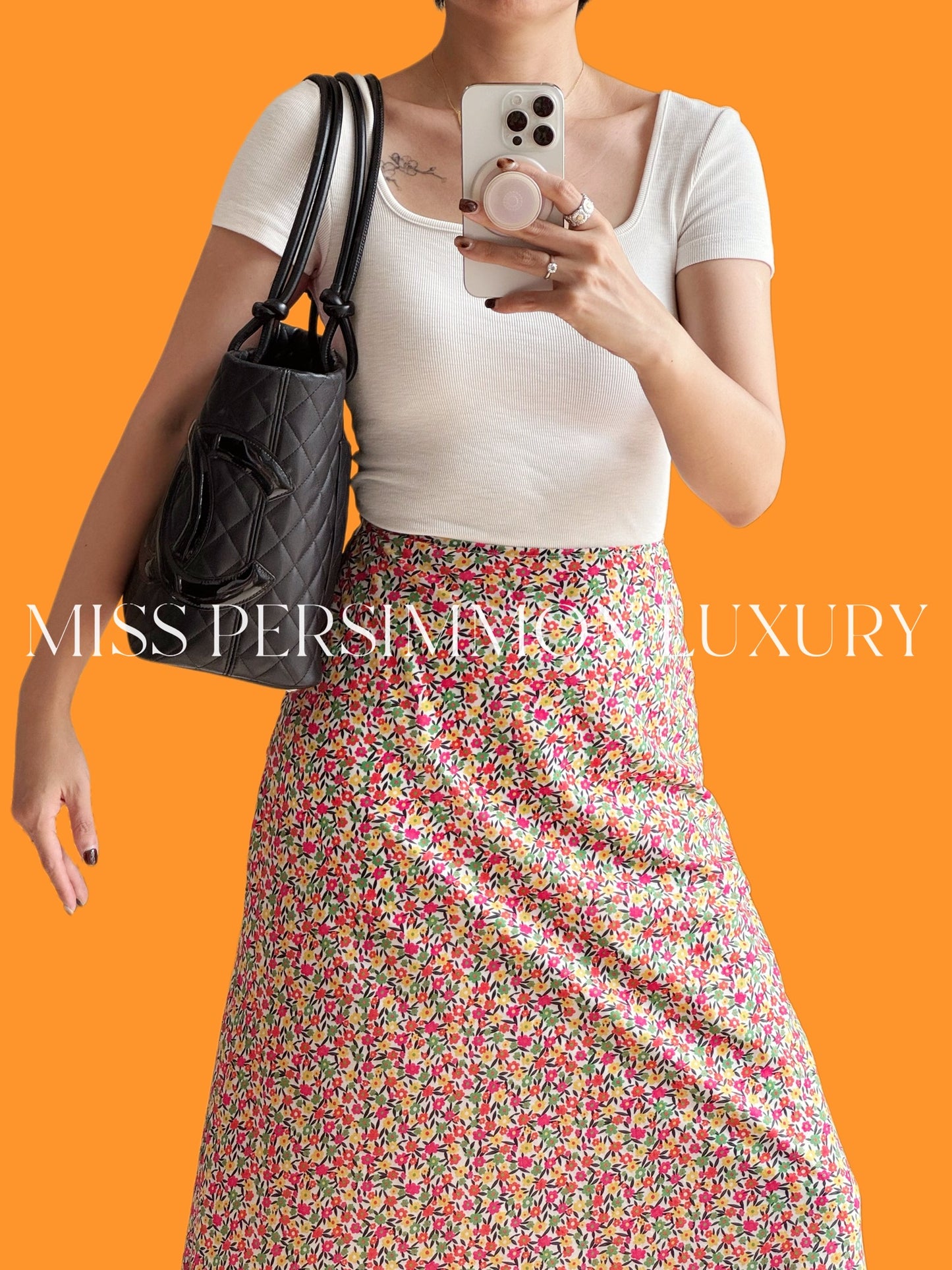 Chanel Vintage Cambon Tote Shoulder Bag