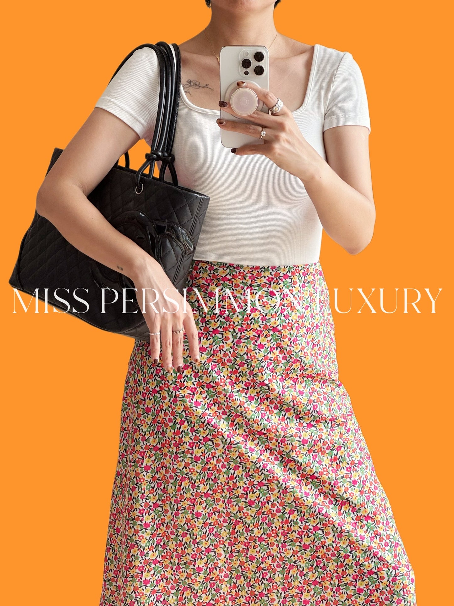Chanel Vintage Cambon Tote Shoulder Bag