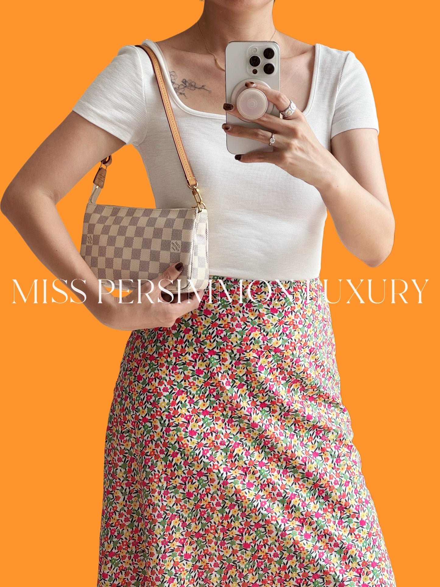 Louis Vuitton Azur Pochette Accessoires Shoulder Crossbody Bag RFID