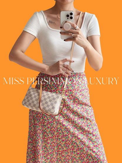 Louis Vuitton Azur Pochette Accessoires Shoulder Crossbody Bag RFID