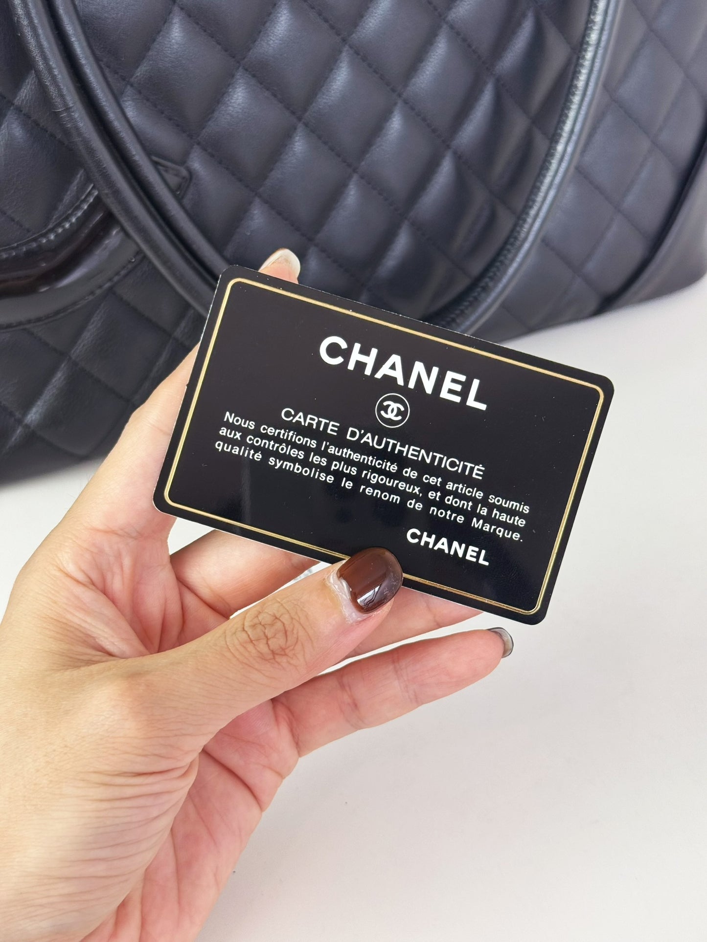 Chanel Vintage Cambon Tote Shoulder Bag