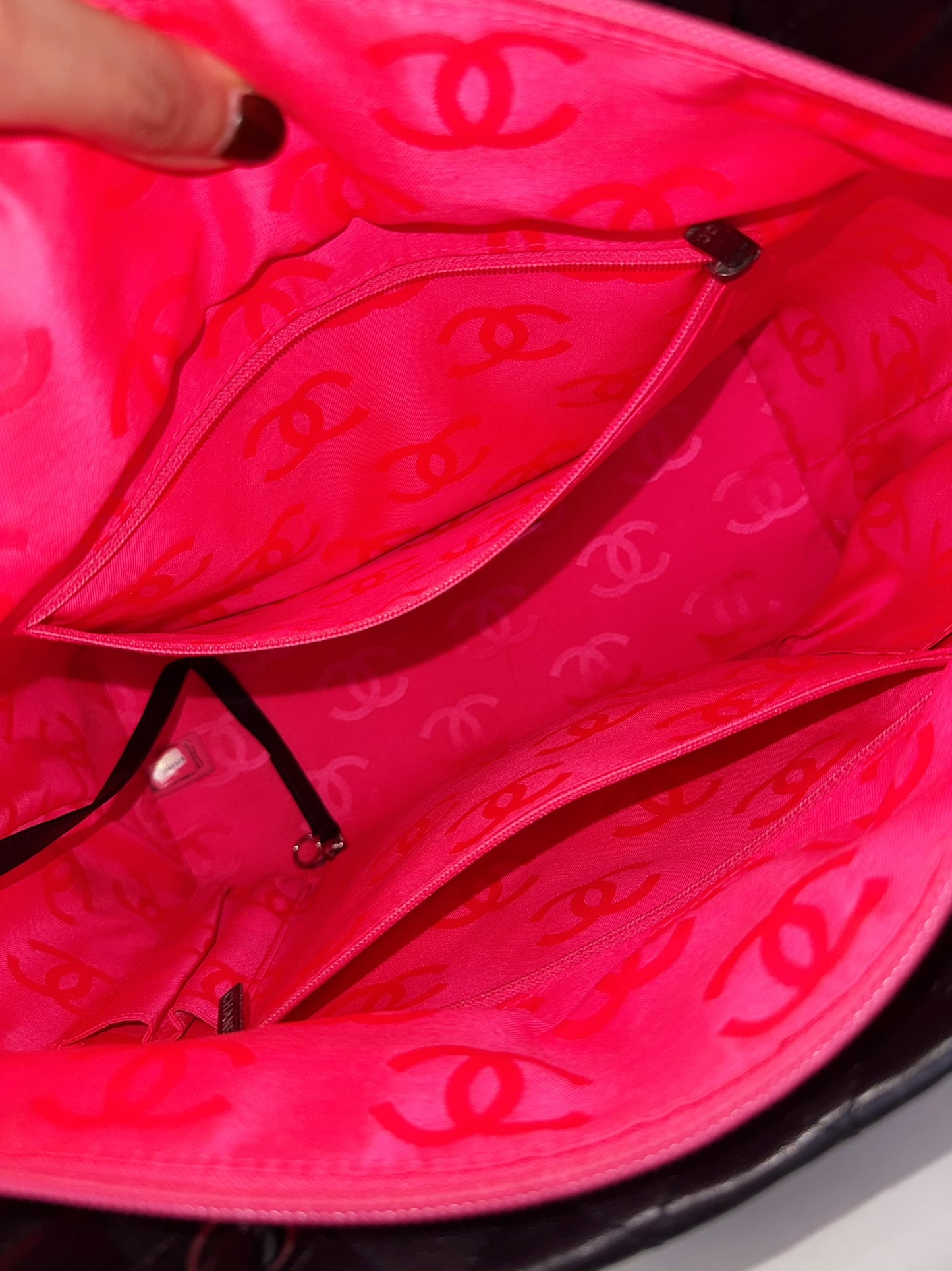 Chanel Vintage Cambon Tote Shoulder Bag