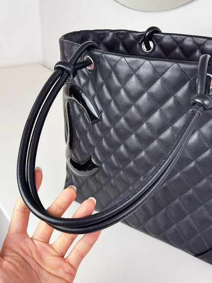 Chanel Vintage Cambon Tote Shoulder Bag