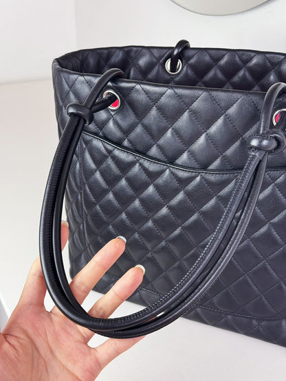 Chanel Vintage Cambon Tote Shoulder Bag