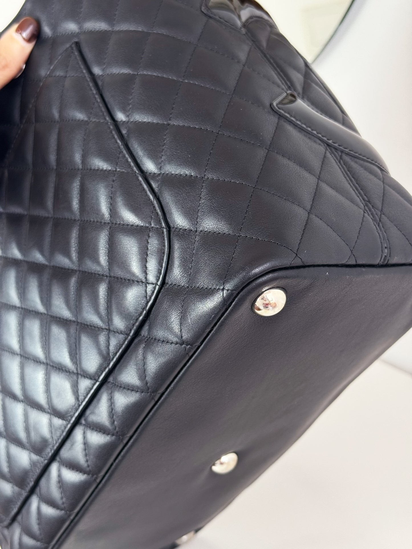 Chanel Vintage Cambon Tote Shoulder Bag