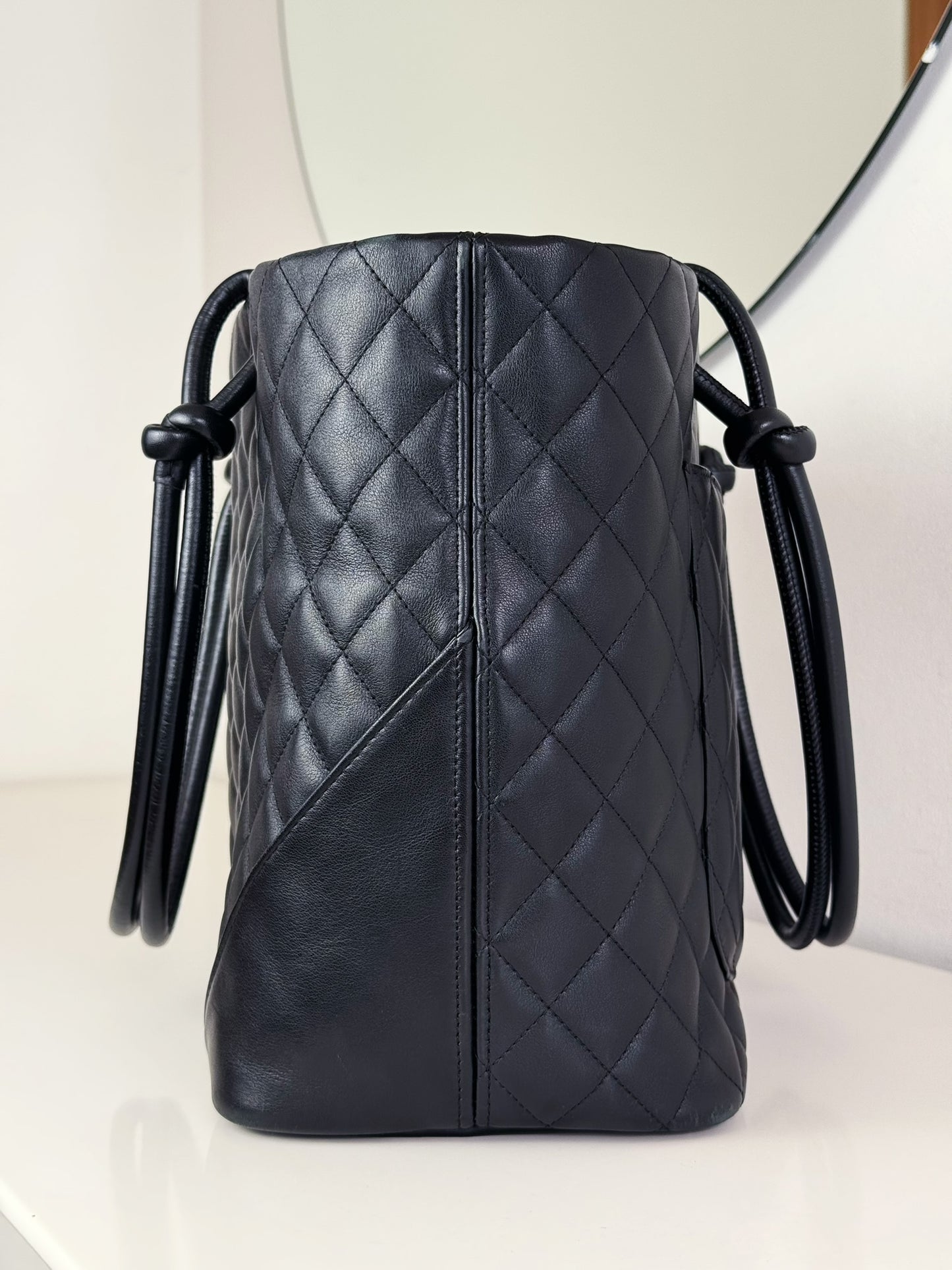 Chanel Vintage Cambon Tote Shoulder Bag