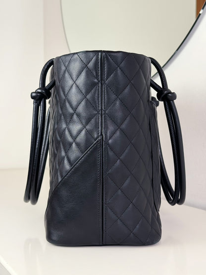 Chanel Vintage Cambon Tote Shoulder Bag