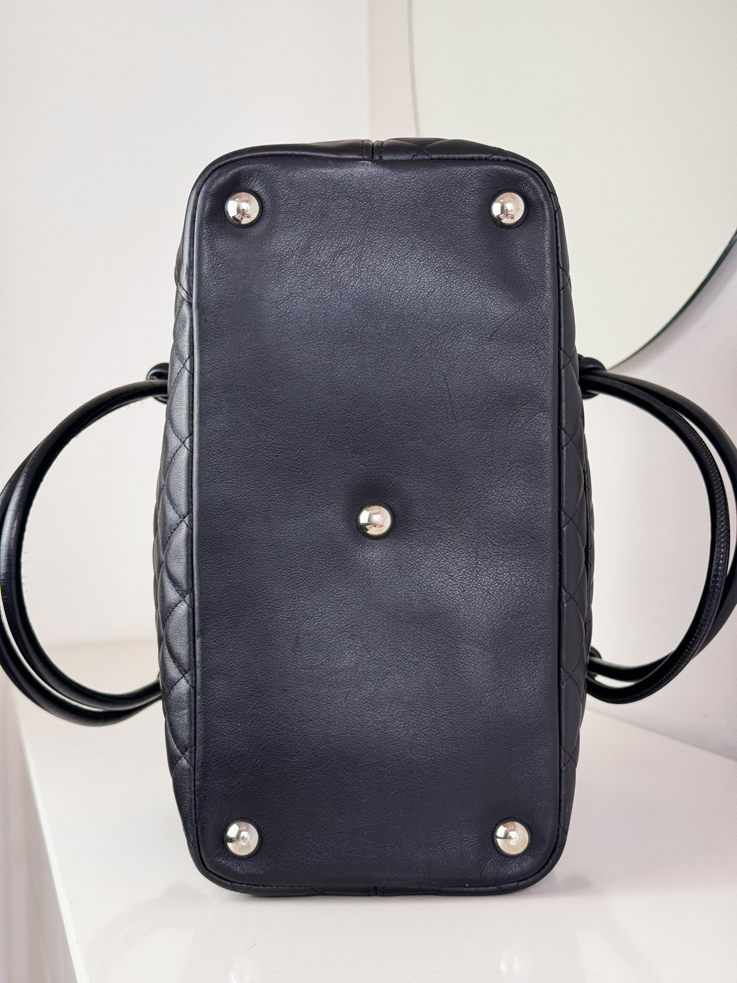 Chanel Vintage Cambon Tote Shoulder Bag