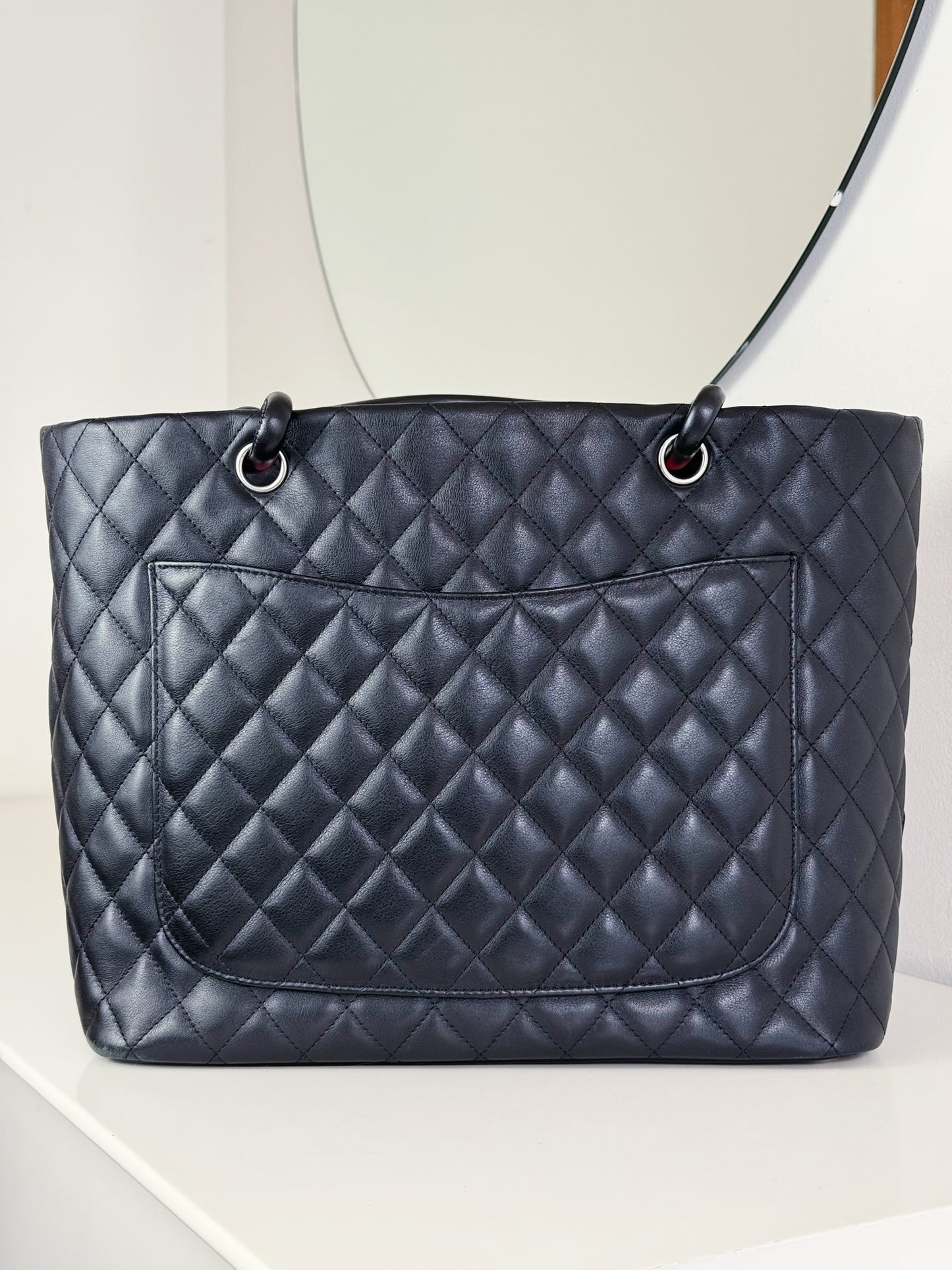 Chanel Vintage Cambon Tote Shoulder Bag