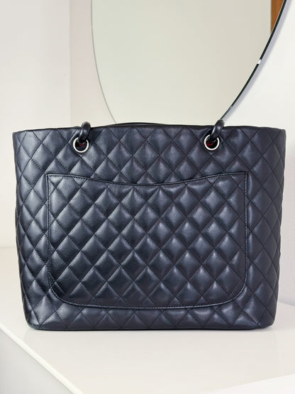 Chanel Vintage Cambon Tote Shoulder Bag