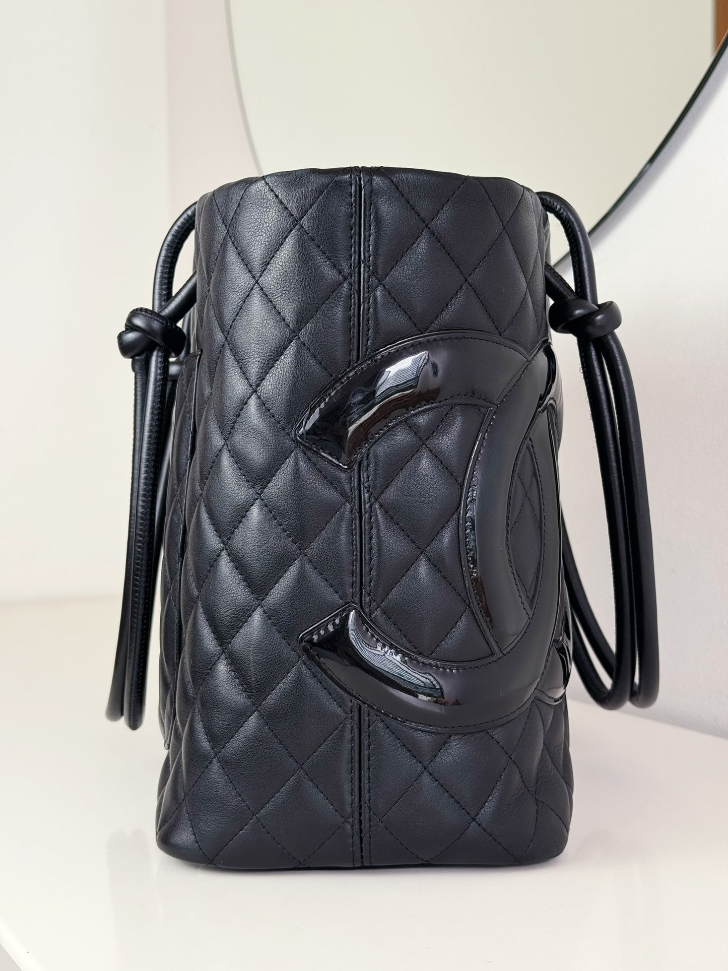 Chanel Vintage Cambon Tote Shoulder Bag