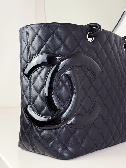 Chanel Vintage Cambon Tote Shoulder Bag