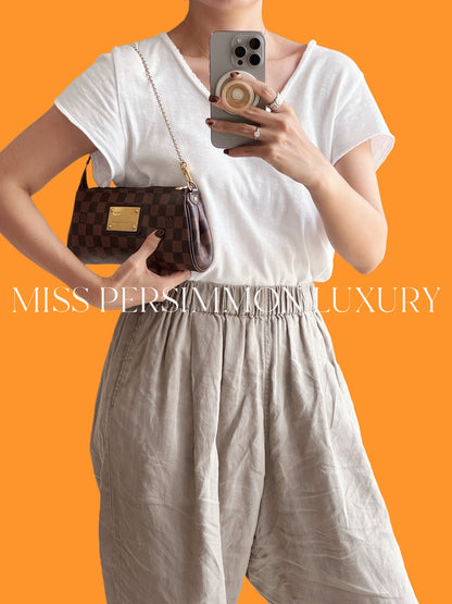 Louis Vuitton Vintage Damier Eva Shoulder Crossbody Bag