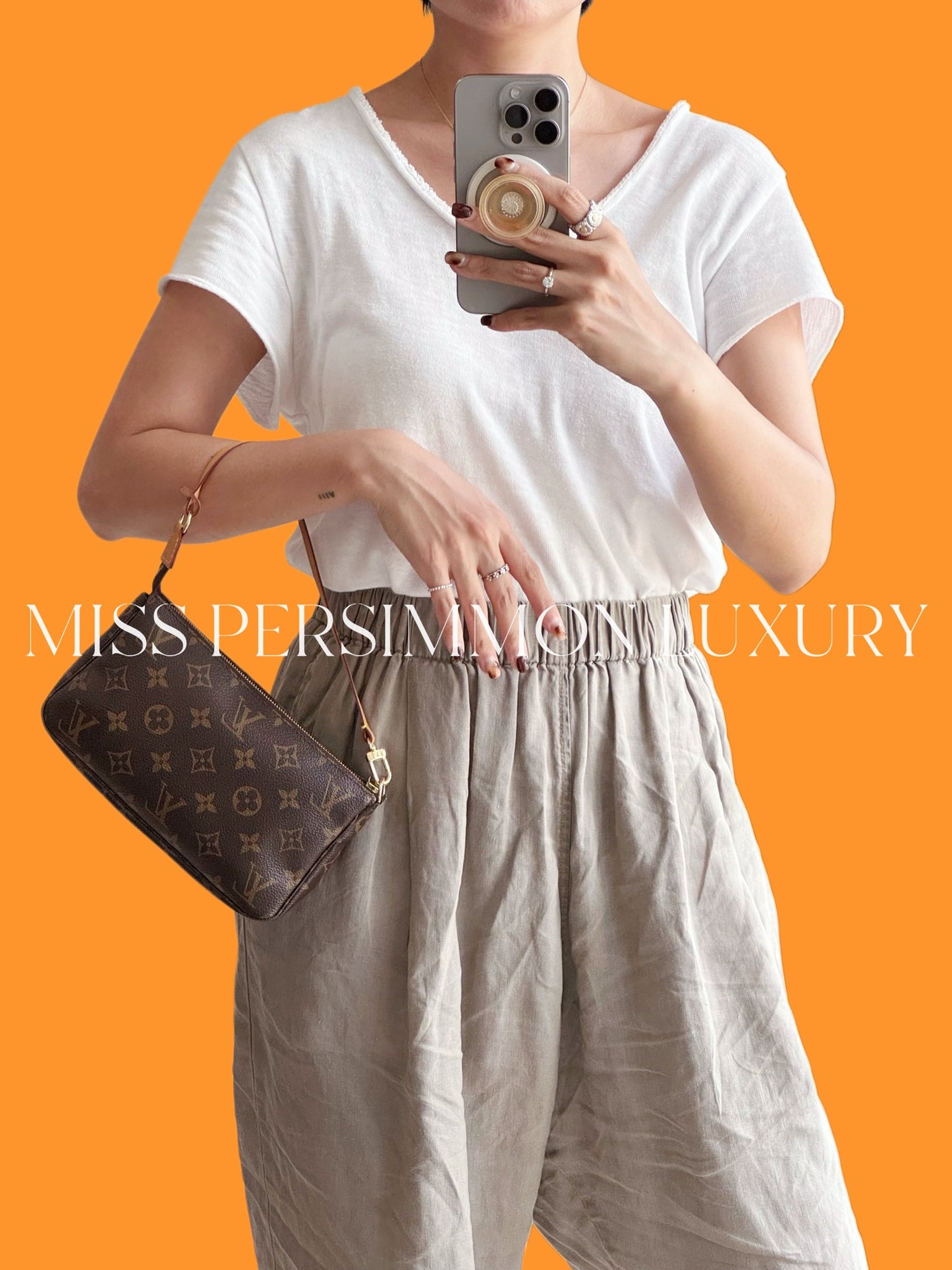 Louis Vuitton Vintage Pochette Accessoires Shoulder Crossbody Bag
