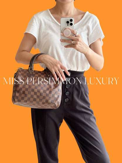 Louis Vuitton Vintage Damier Bandouliere Speedy 25 Handbag Crossbody Bag