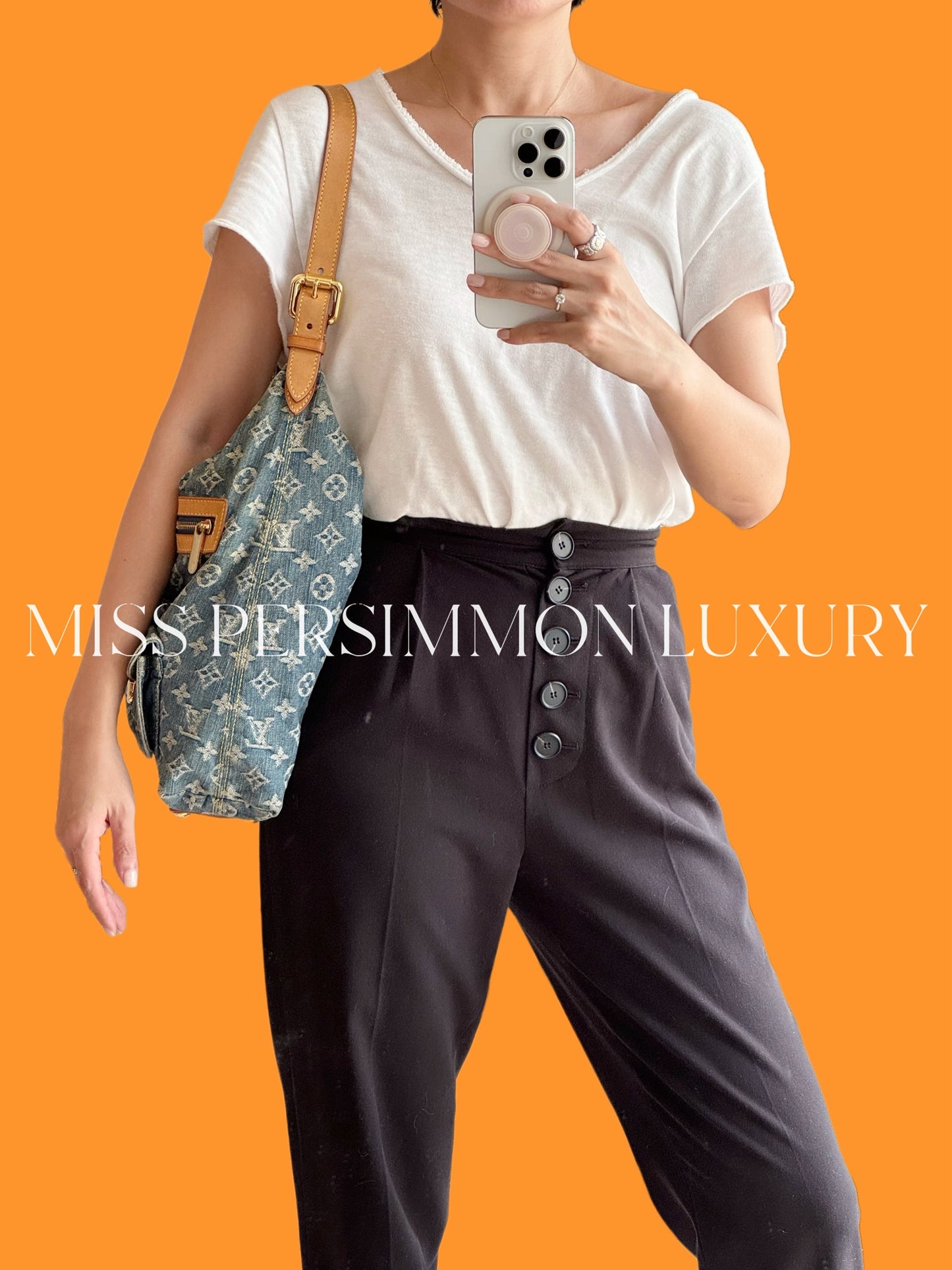 Louis Vuitton Vintage Denim Baggy GM Shoulder Bag