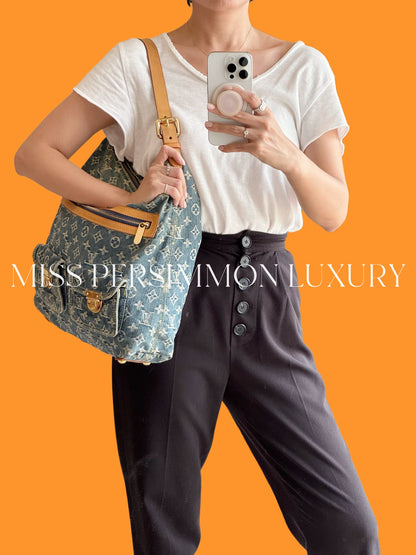 Louis Vuitton Vintage Denim Baggy GM Shoulder Bag