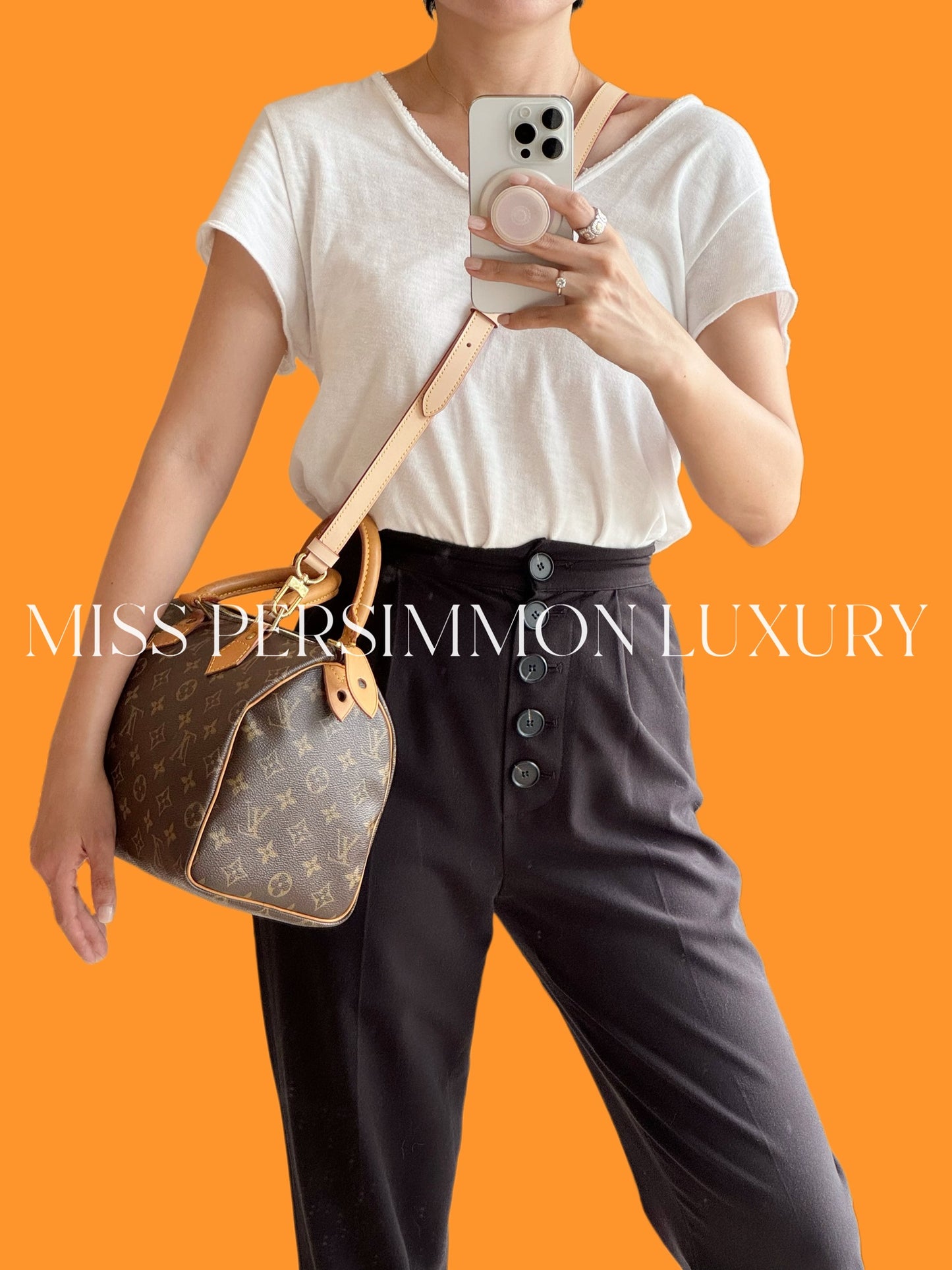 Louis Vuitton Vintage Speedy 25 Handbag Crossbody Bag