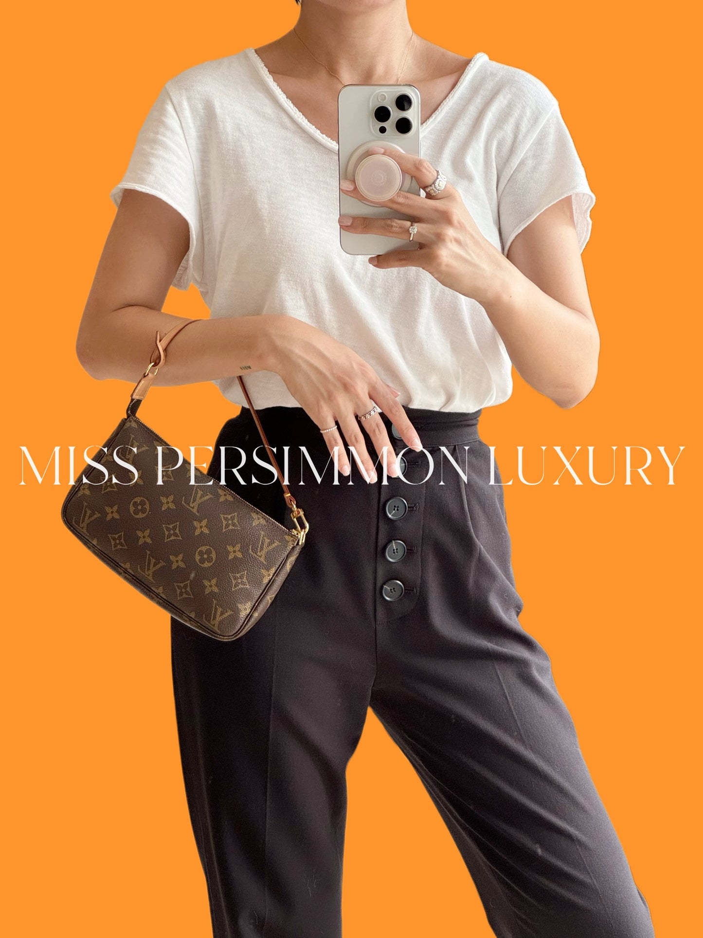 Louis Vuitton Vintage Pochette Accessoires Shoulder Crossbody Bag