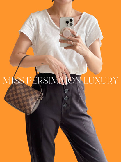 Louis Vuitton Vintage Damier Trousse Pochette Shoulder Crossbody Bag