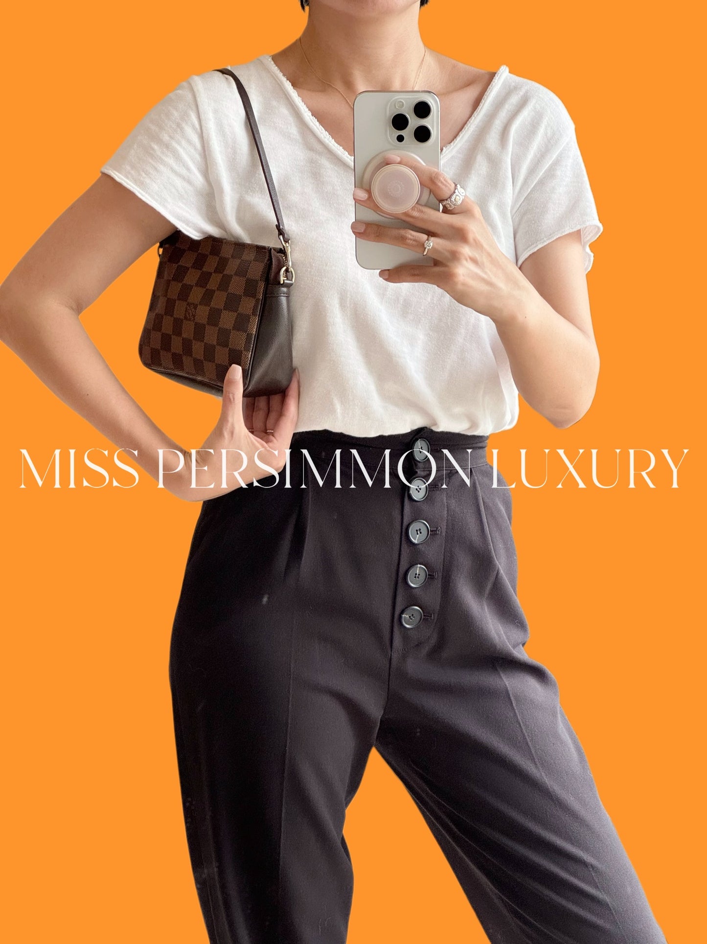 Louis Vuitton Vintage Damier Trousse Pochette Shoulder Crossbody Bag