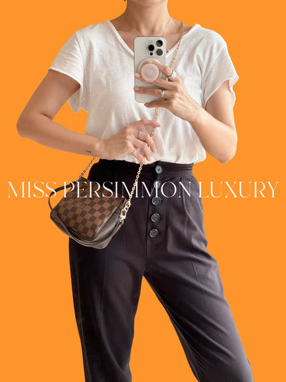 Louis Vuitton Vintage Damier Trousse Pochette Shoulder Crossbody Bag