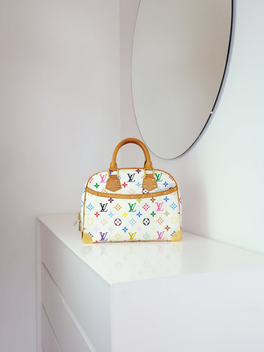 Louis Vuitton Vintage Takashi Murakami Limited Edition Multicolor Trouville Handbag Crossbody Bag