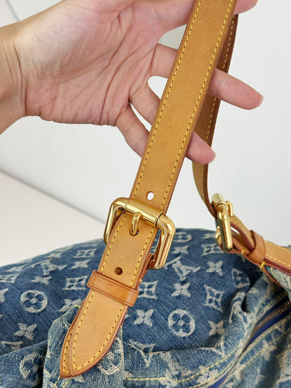 Louis Vuitton Vintage Denim Baggy GM Shoulder Bag