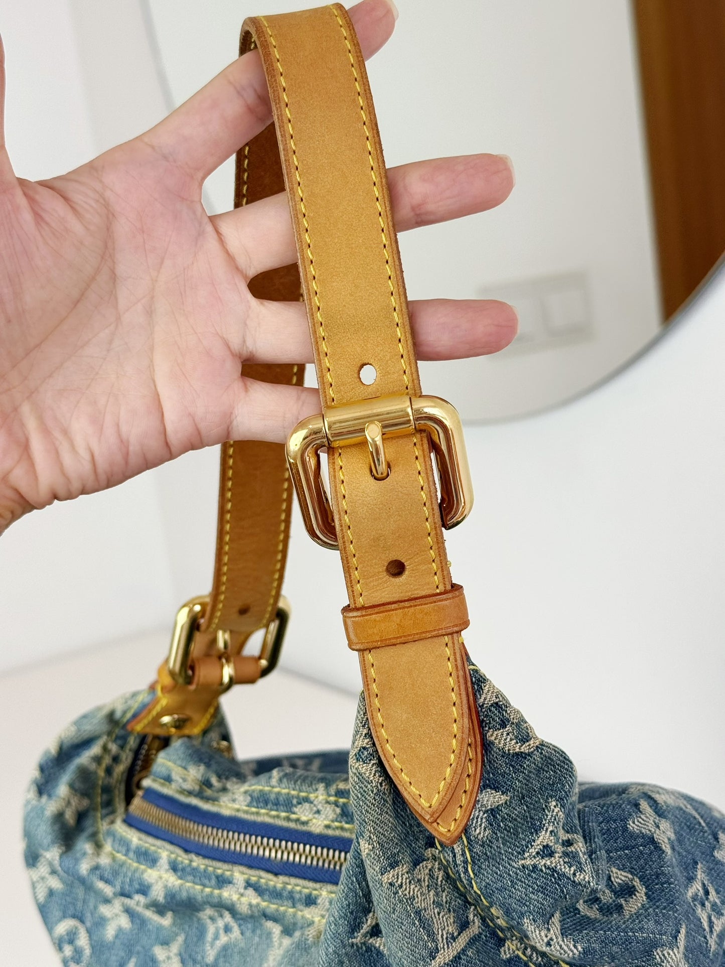 Louis Vuitton Vintage Denim Baggy GM Shoulder Bag