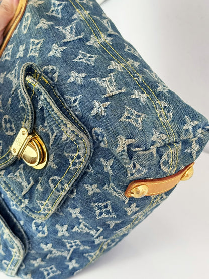 Louis Vuitton Vintage Denim Baggy GM Shoulder Bag