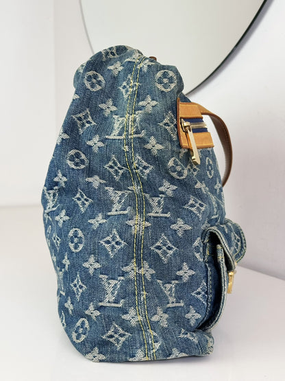Louis Vuitton Vintage Denim Baggy GM Shoulder Bag