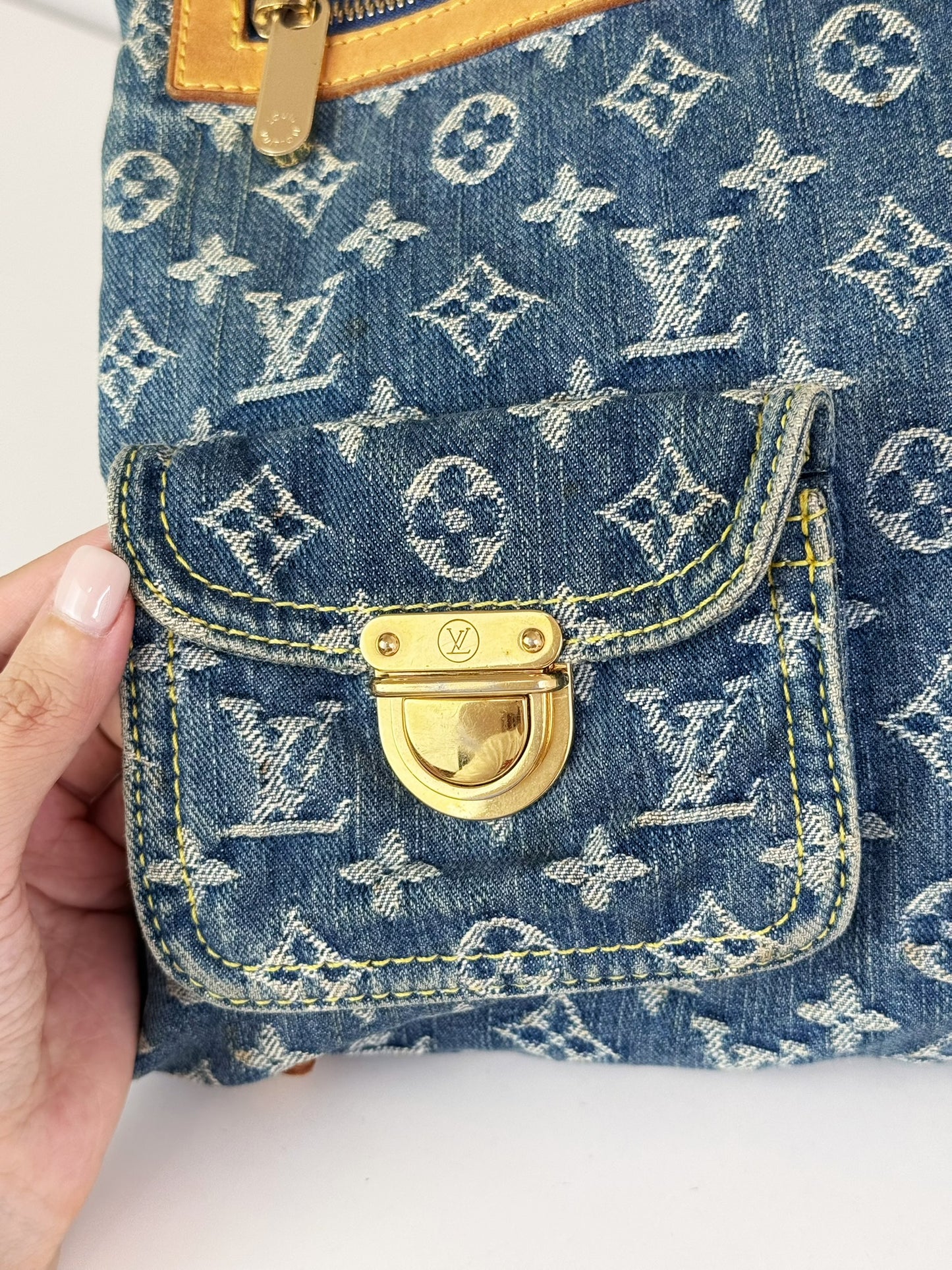 Louis Vuitton Vintage Denim Baggy GM Shoulder Bag