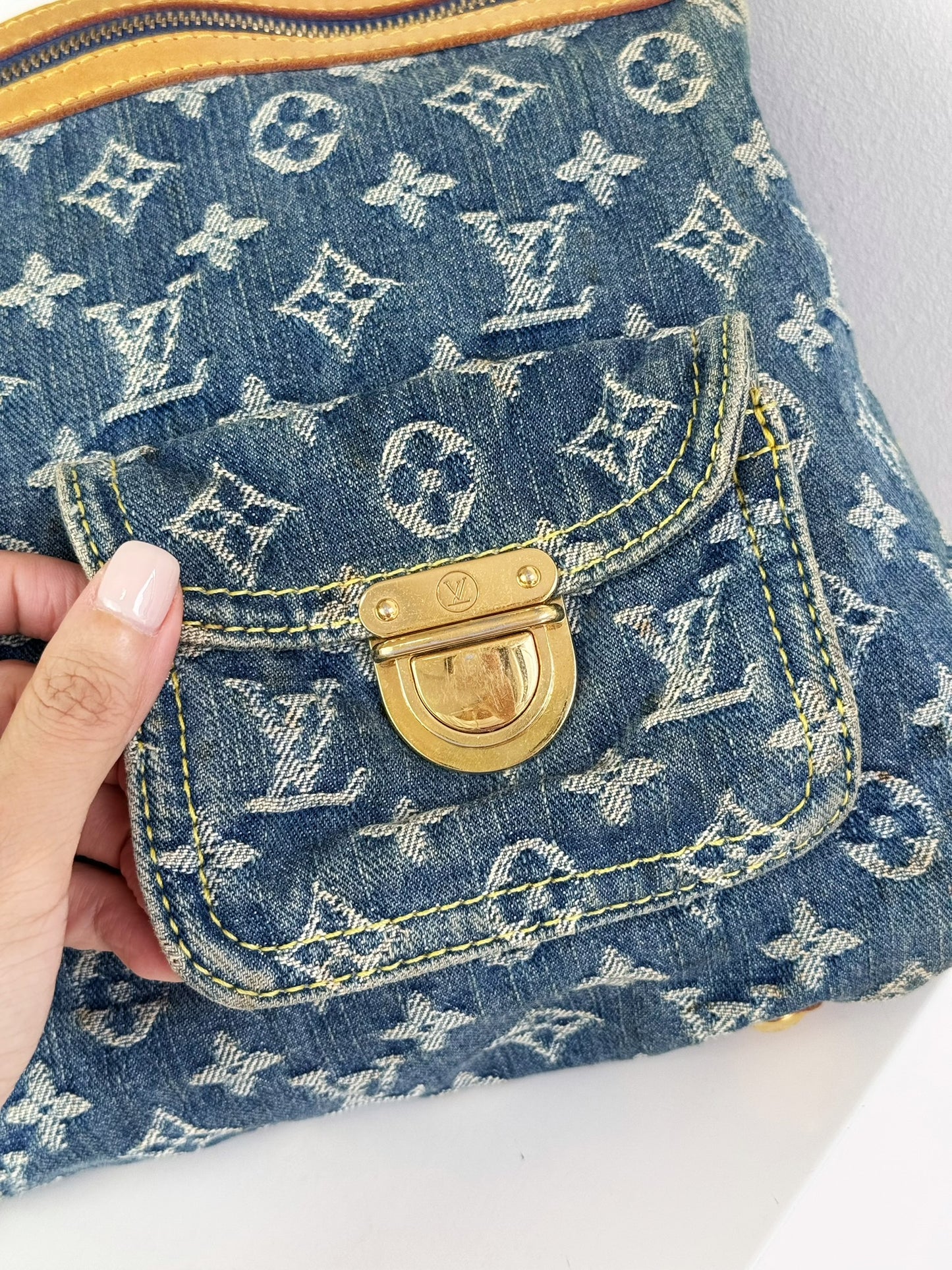Louis Vuitton Vintage Denim Baggy GM Shoulder Bag
