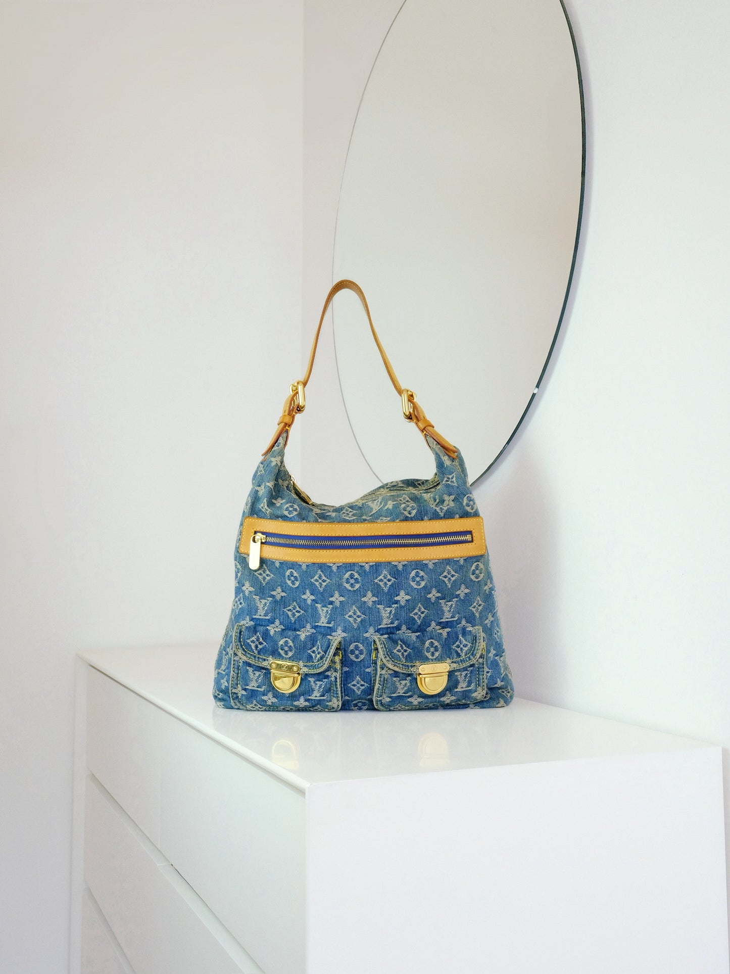 Louis Vuitton Vintage Denim Baggy GM Shoulder Bag