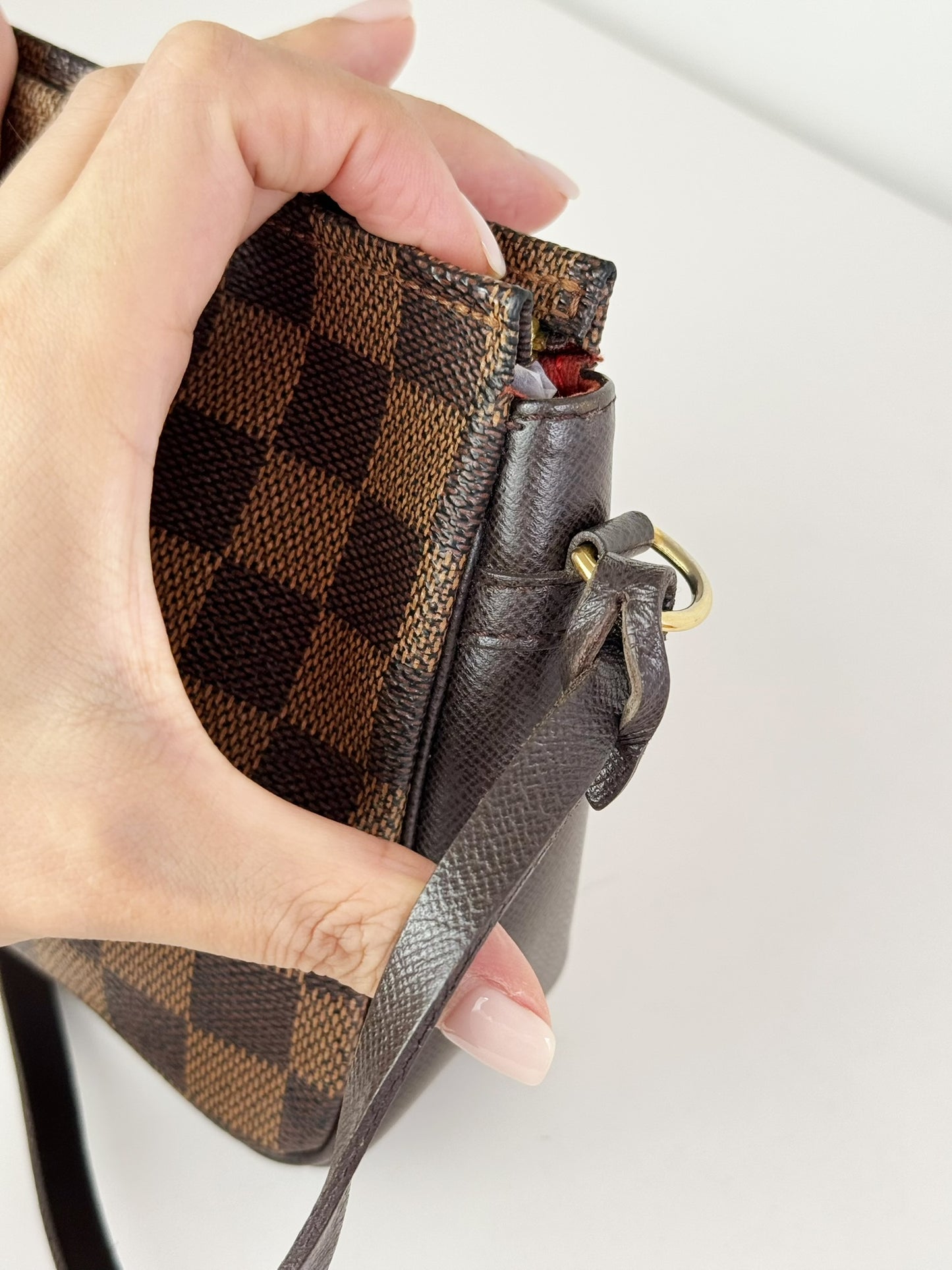 Louis Vuitton Vintage Damier Trousse Pochette Shoulder Crossbody Bag