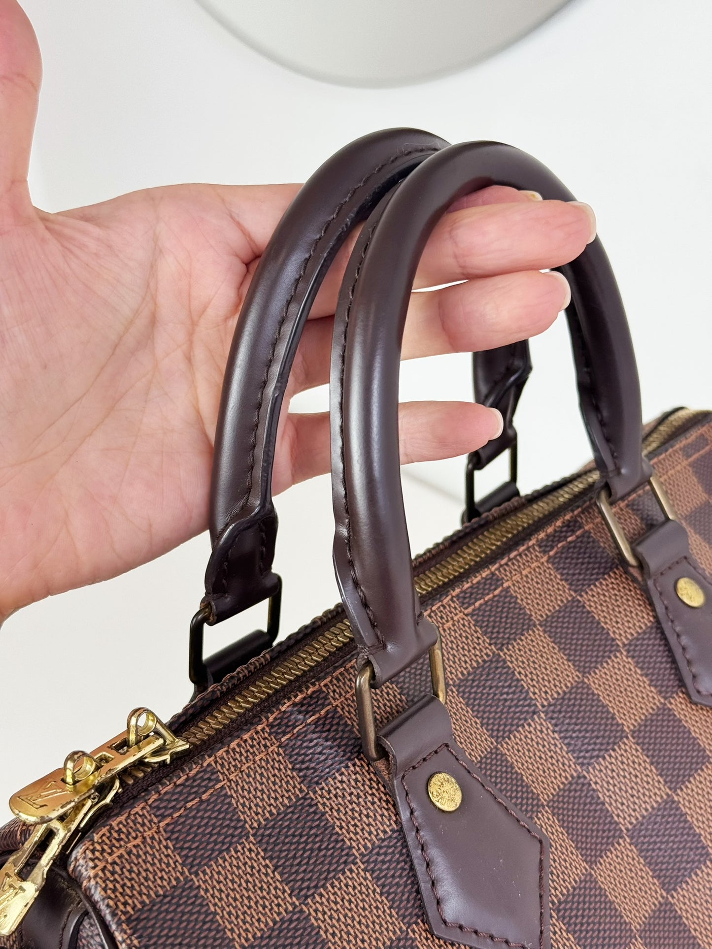 Louis Vuitton Vintage Damier Bandouliere Speedy 25 Handbag Crossbody Bag