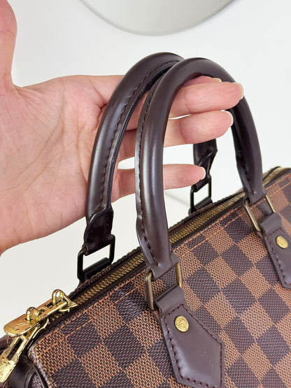 Louis Vuitton Vintage Damier Bandouliere Speedy 25 Handbag Crossbody Bag