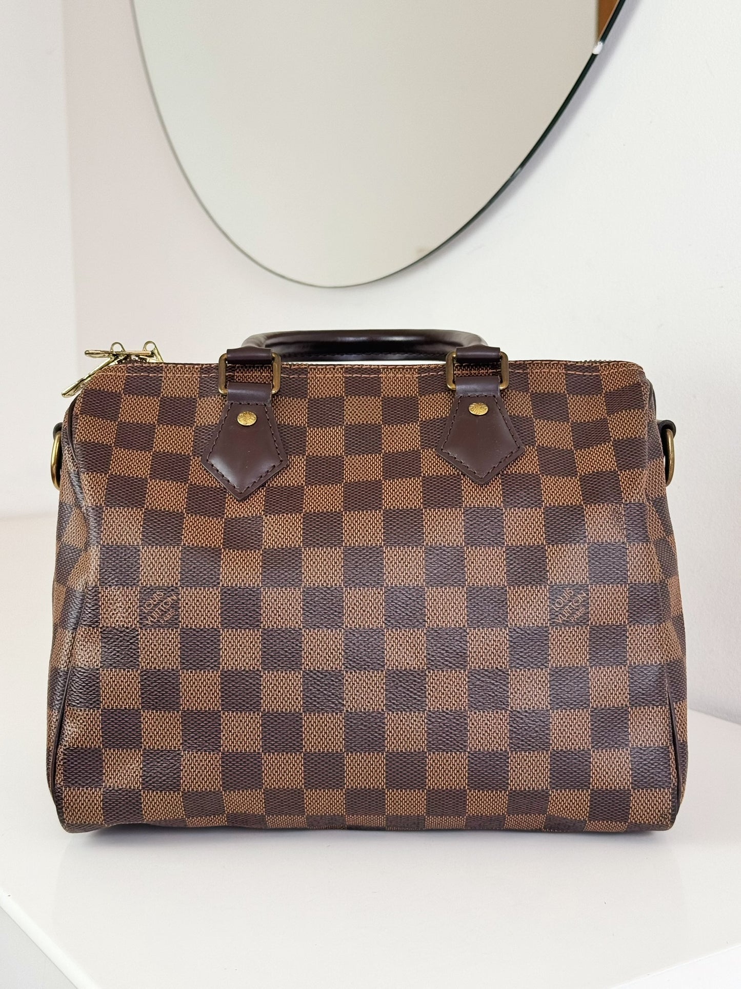 Louis Vuitton Vintage Damier Bandouliere Speedy 25 Handbag Crossbody Bag
