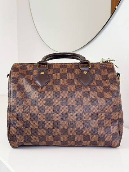 Louis Vuitton Vintage Damier Bandouliere Speedy 25 Handbag Crossbody Bag