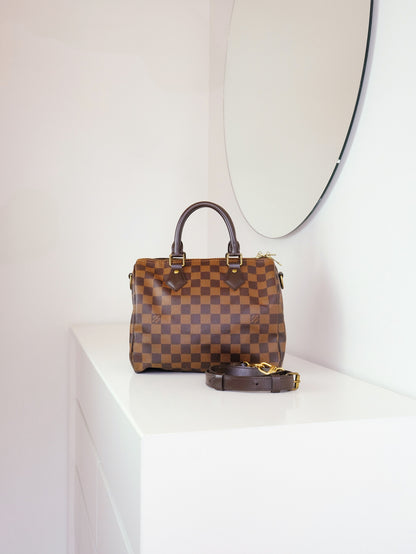 Louis Vuitton Vintage Damier Bandouliere Speedy 25 Handbag Crossbody Bag