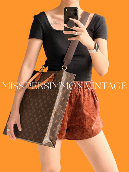Louis Vuitton Vintage Sac Plat Handbag Tote Crossbody Bag