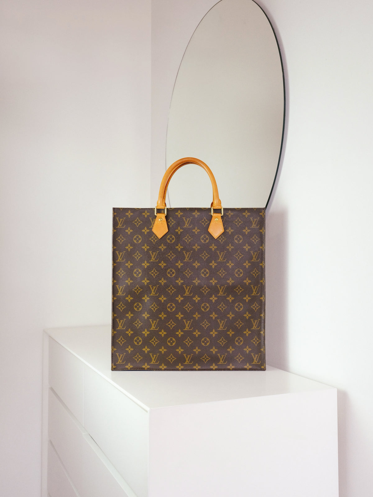 Louis Vuitton Vintage Sac Plat Handbag Tote Crossbody Bag