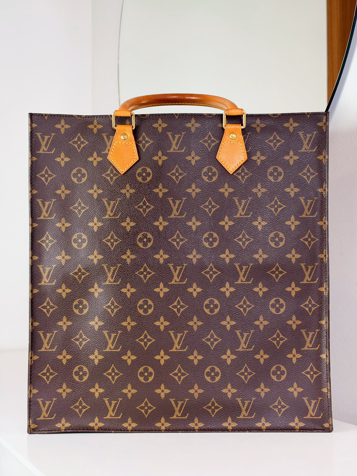 Louis Vuitton Vintage Sac Plat Handbag Tote Crossbody Bag