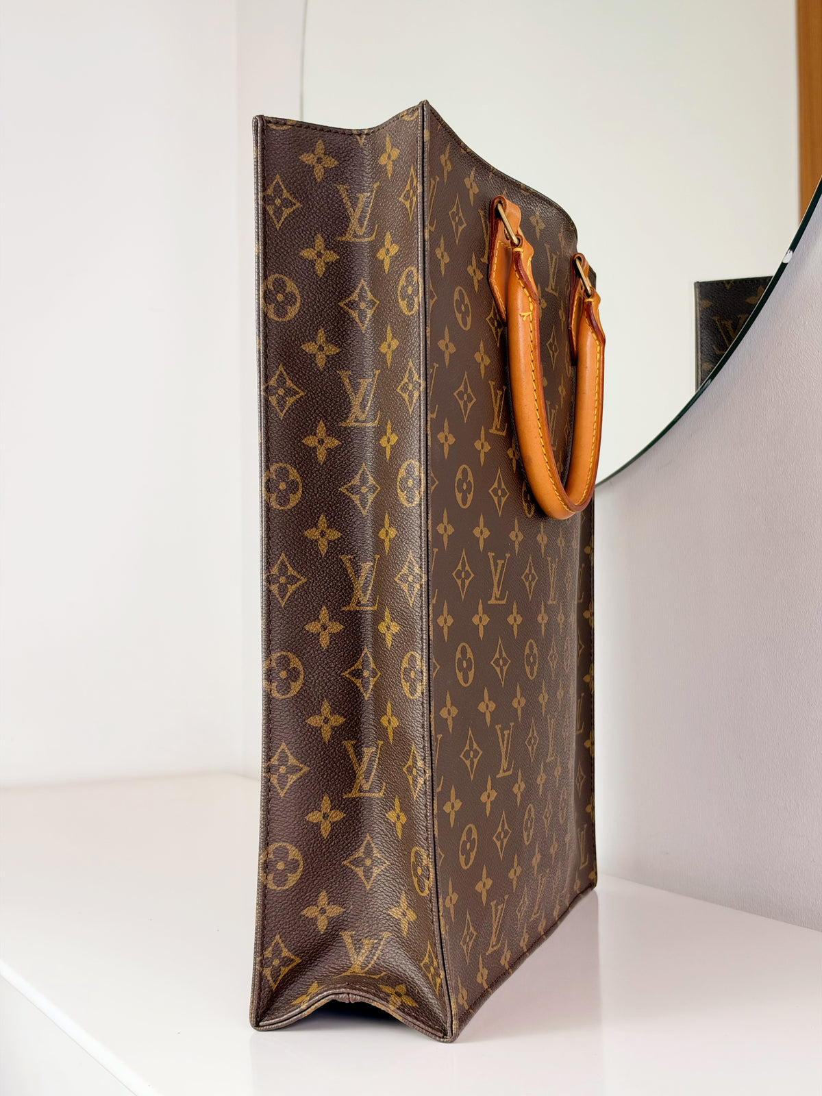 Louis Vuitton Vintage Sac Plat Handbag Tote Crossbody Bag