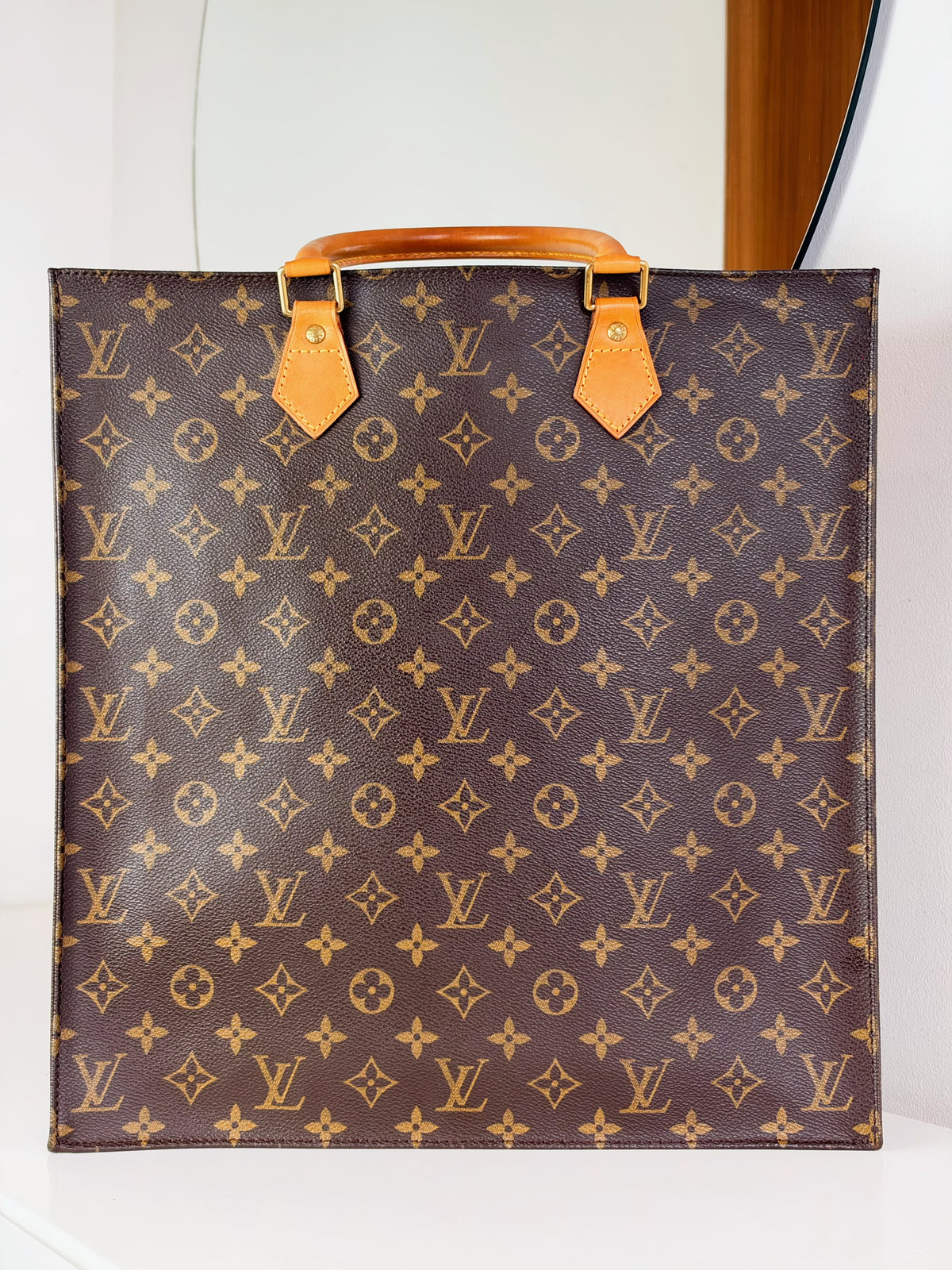 Louis Vuitton Vintage Sac Plat Handbag Tote Crossbody Bag